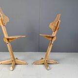 Paire de chaises ergonomiques en contreplaqué par Rybo, 1970