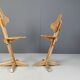 Pair of plywood ergonomical chairs by Rybo, 1970s