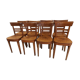 Suite of 8 chairs of Bistrot art deco Fischel 1950s