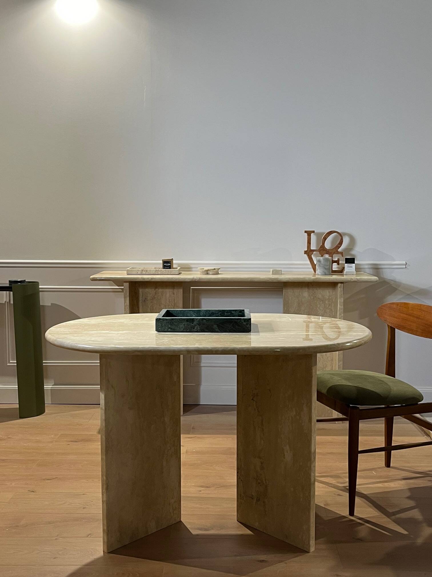 oblong travertine dining table, oblong travertine dining table