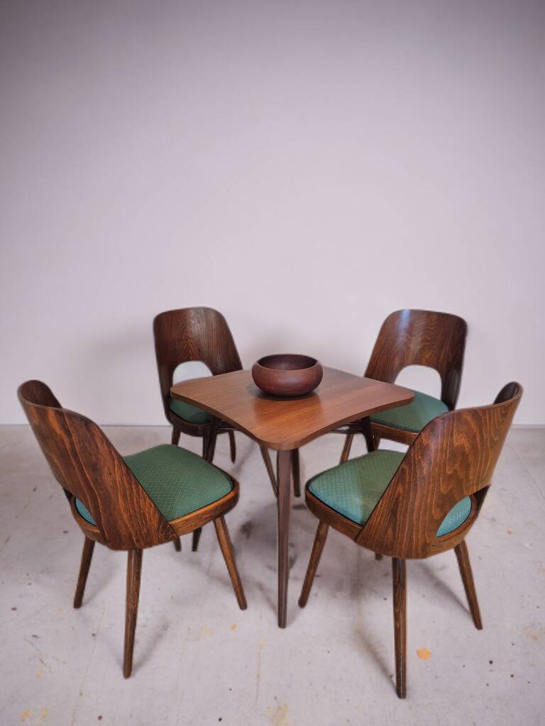 Set of 4 TON515 chairs by Oswald Haerdtl, Czech vintage 1960s