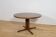 Table à manger ronde en teck extensible des années 1960, Danemark