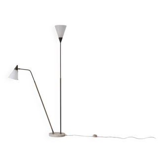 lampadaire à deux bras par Angelo et Giuseppe Ostuni & Renato Forti pour Oluce, Italie 1952.