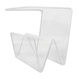 Plexiglas sofa end magazine holder