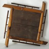Vintage bamboo wall mirror 50's