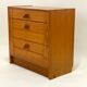 Vintage 70's 3-Drawer Chest - Pine and Leather - Scandinavian Style