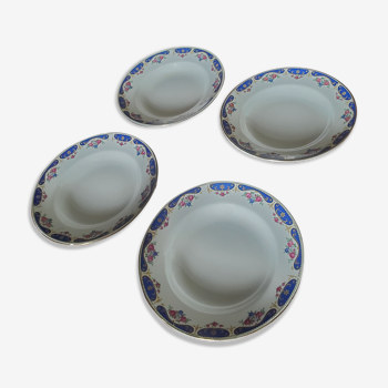 4 assiettes plates Moulin des loups