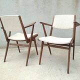 Pair of Scandinavian style bridge armchairs