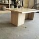 Rectangular travertine coffee table