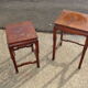 Nesting tables in ironwood with engraved decoration and gold highlights