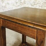 Tabouret vintage de ferme en châtaignier Circa 50