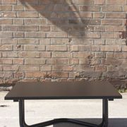 Vintage coffee table in steel and black melamine by Airborne, france, 1990s