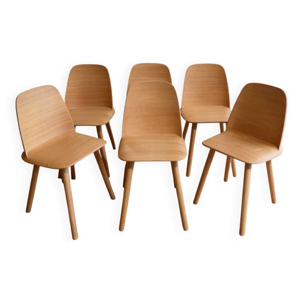 Suite de 6 chaises Nerd Chair, Muuto