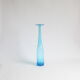 Vintage handblown blue bubble glass bottle vase
