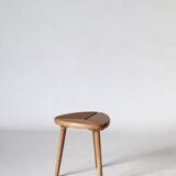 Scandinavian Tripod Pinewood and Beech Stool, 1950s