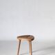 Scandinavian Tripod Pinewood and Beech Stool, 1950s