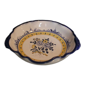 Plat creux à anses en faïence de Nevers signée Georges