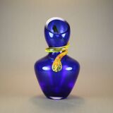 Vintage cobalt blue vase, Chribska blue glass, made in Czech Republic, art of glass,cobalt blue