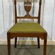 Set of 6 Directoire style cherry wood chairs, 1960s.