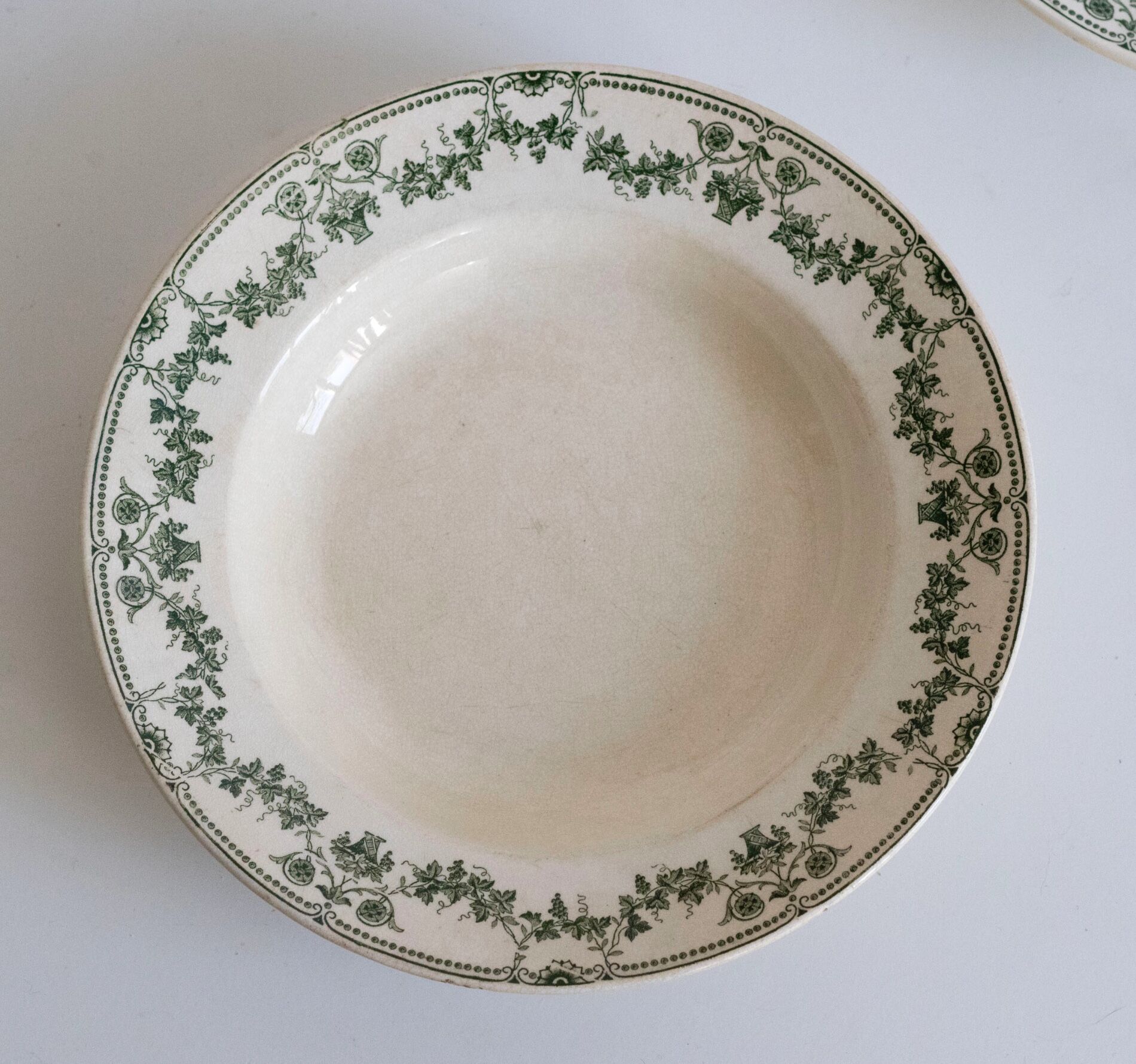 Set of 6 hollow plates Badonviller