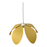 Suspension fleur pétale jaune vintage 70s