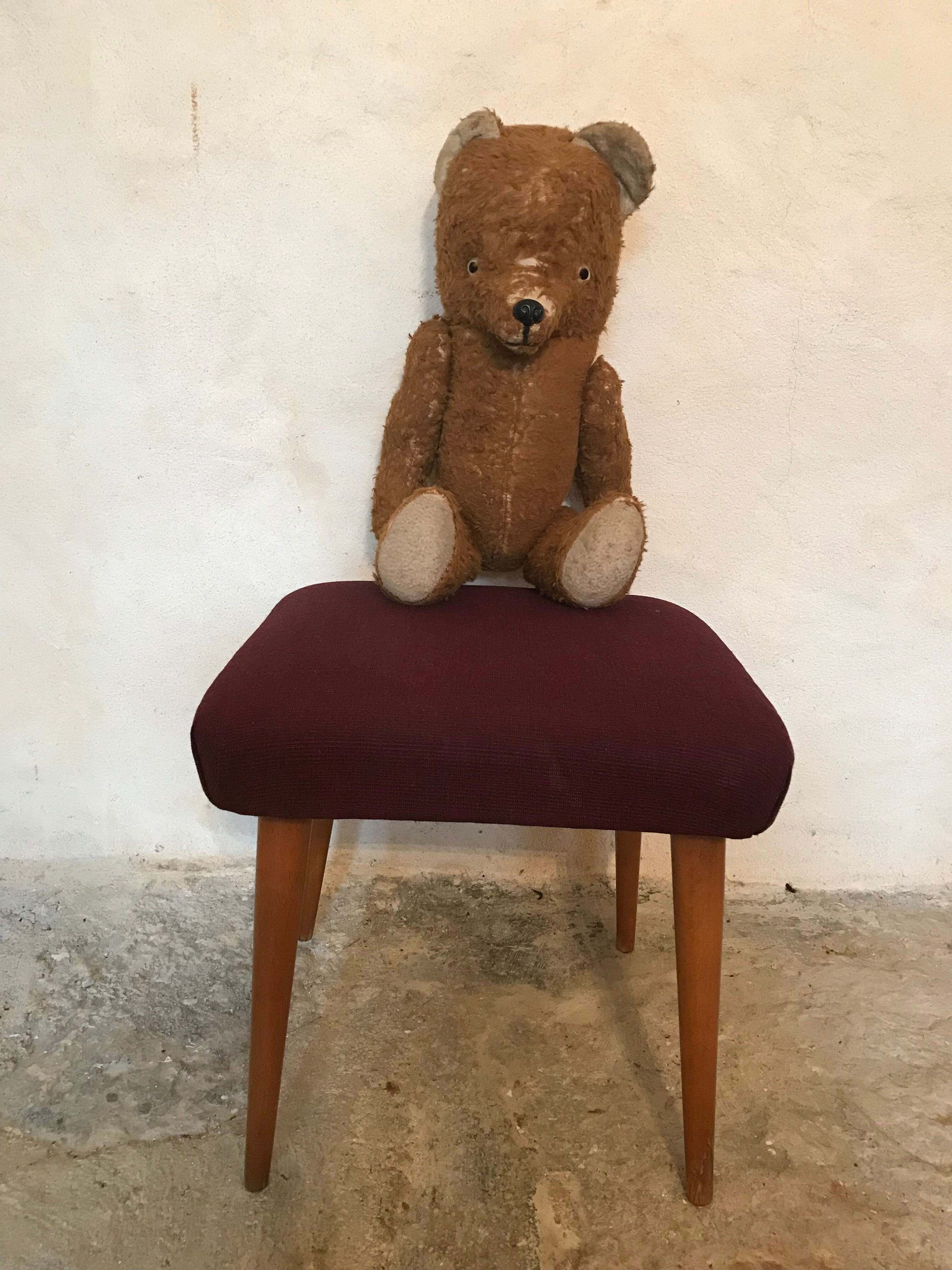 Vintage stool ottoman 1960