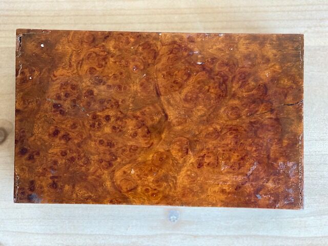 Coffret boite en loupe de bois