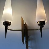 Vintage design solid brass wall light from the 60s