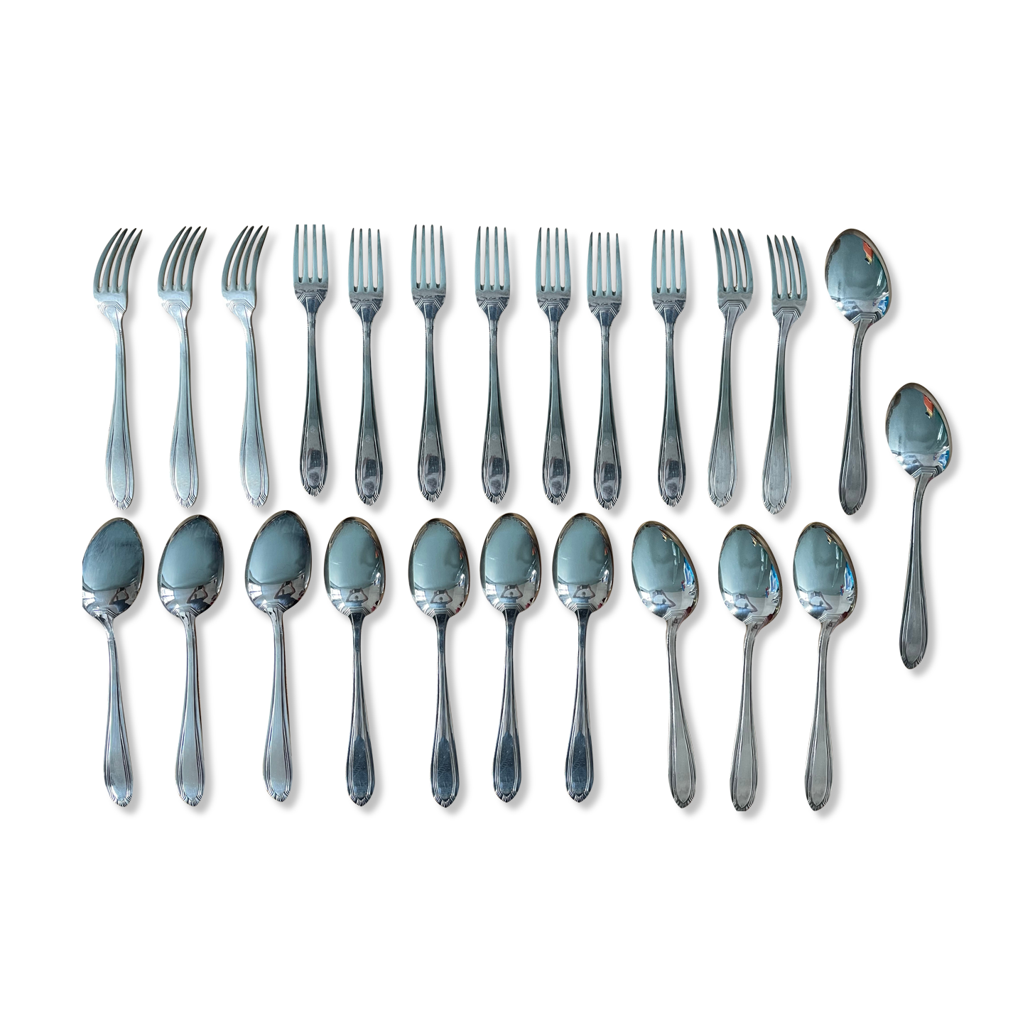 Ménagère art déco 24 pièces Orfèvrerie Perrin Paris