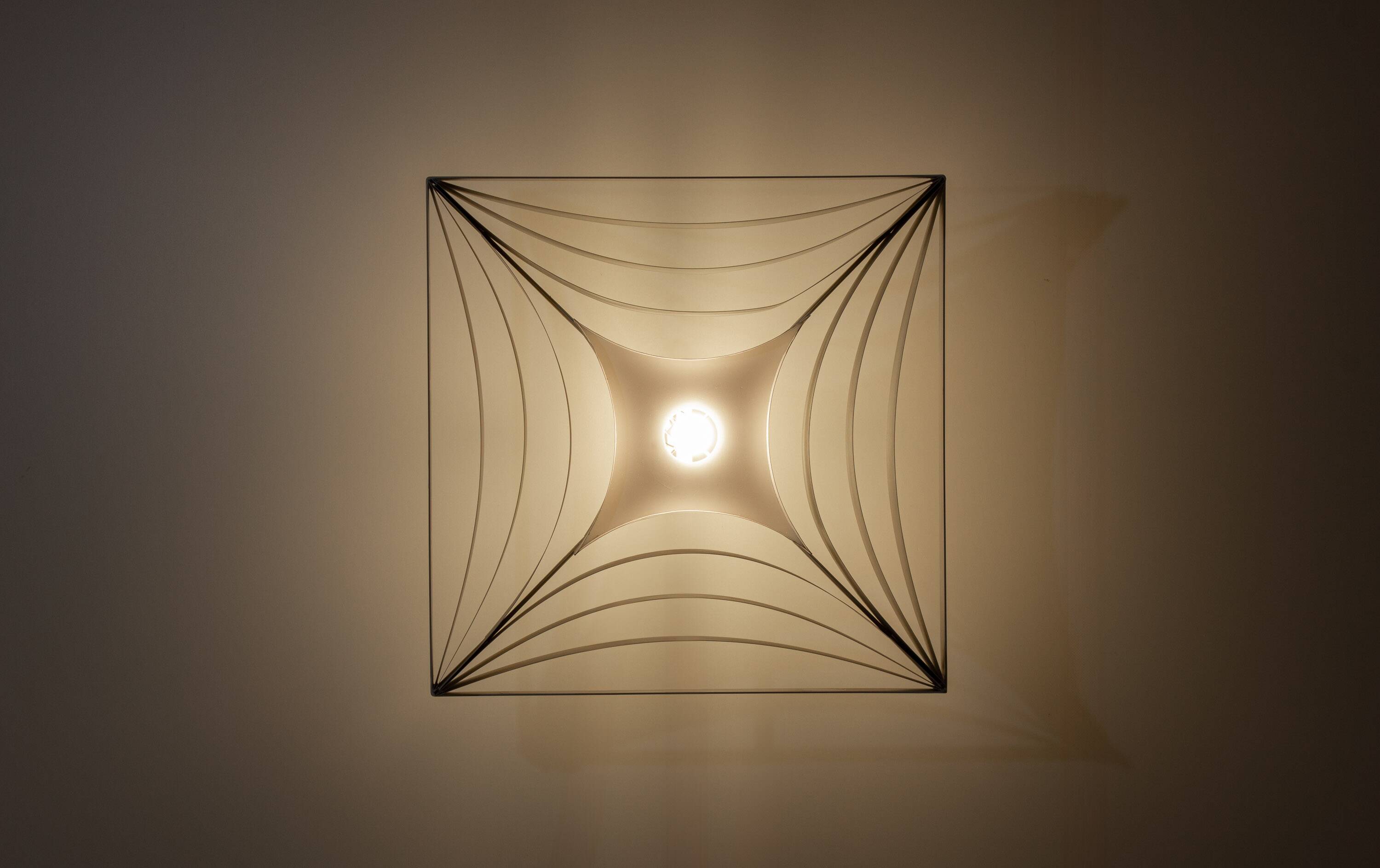 Architectural wall or ceiling lamp, Belgium 1960s