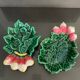 Pair of “Radis” barbotine dishes in Vallauris