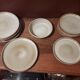 Beige vintage stoneware plates