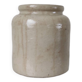 Old mustard pot in glazed stoneware