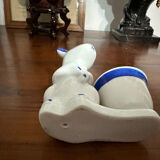 Coquetier lapin porcelaine