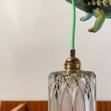Suspension en verre ciselé