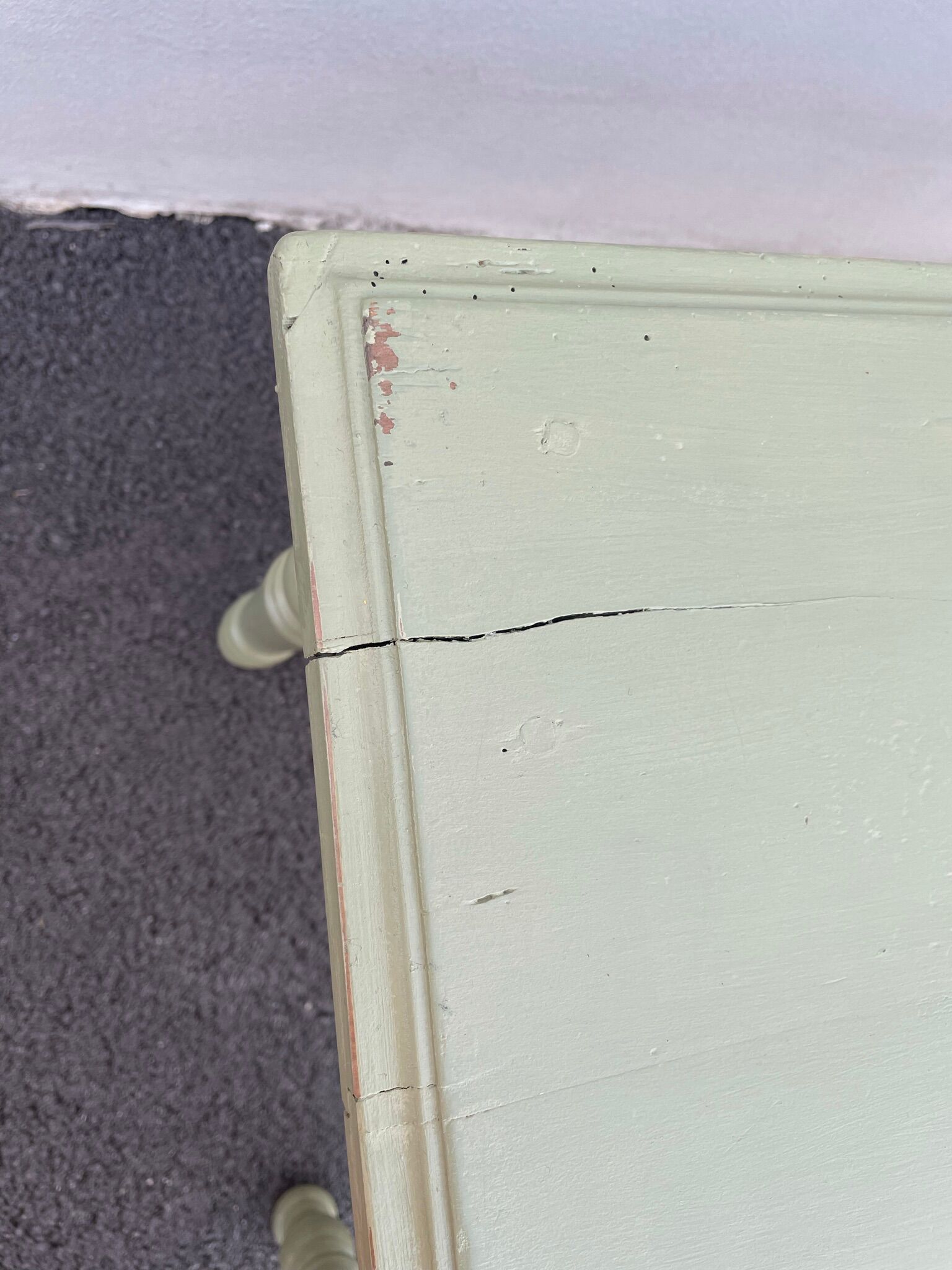 Painted wooden farmhouse table L120