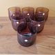 BIOT - Set of 6 bubble glass water tumblers in amethyst colour.