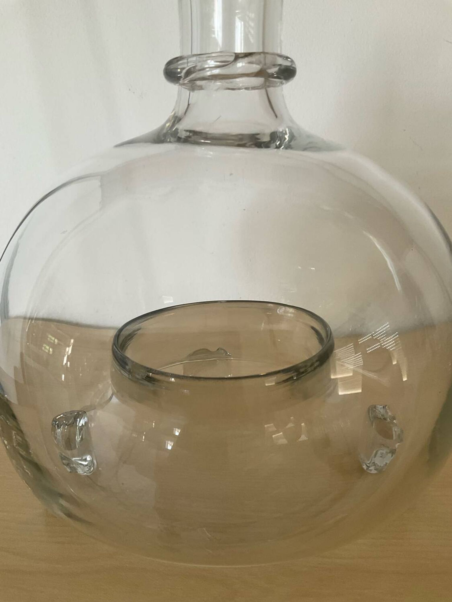Vase vintage en verre soufflé