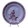 Plat rond fleurs rouge Badonviller