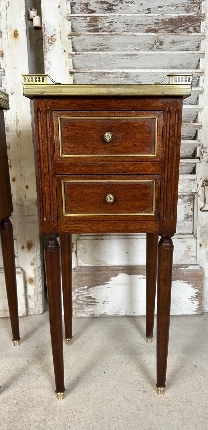 Pair of mahogany bedside tables