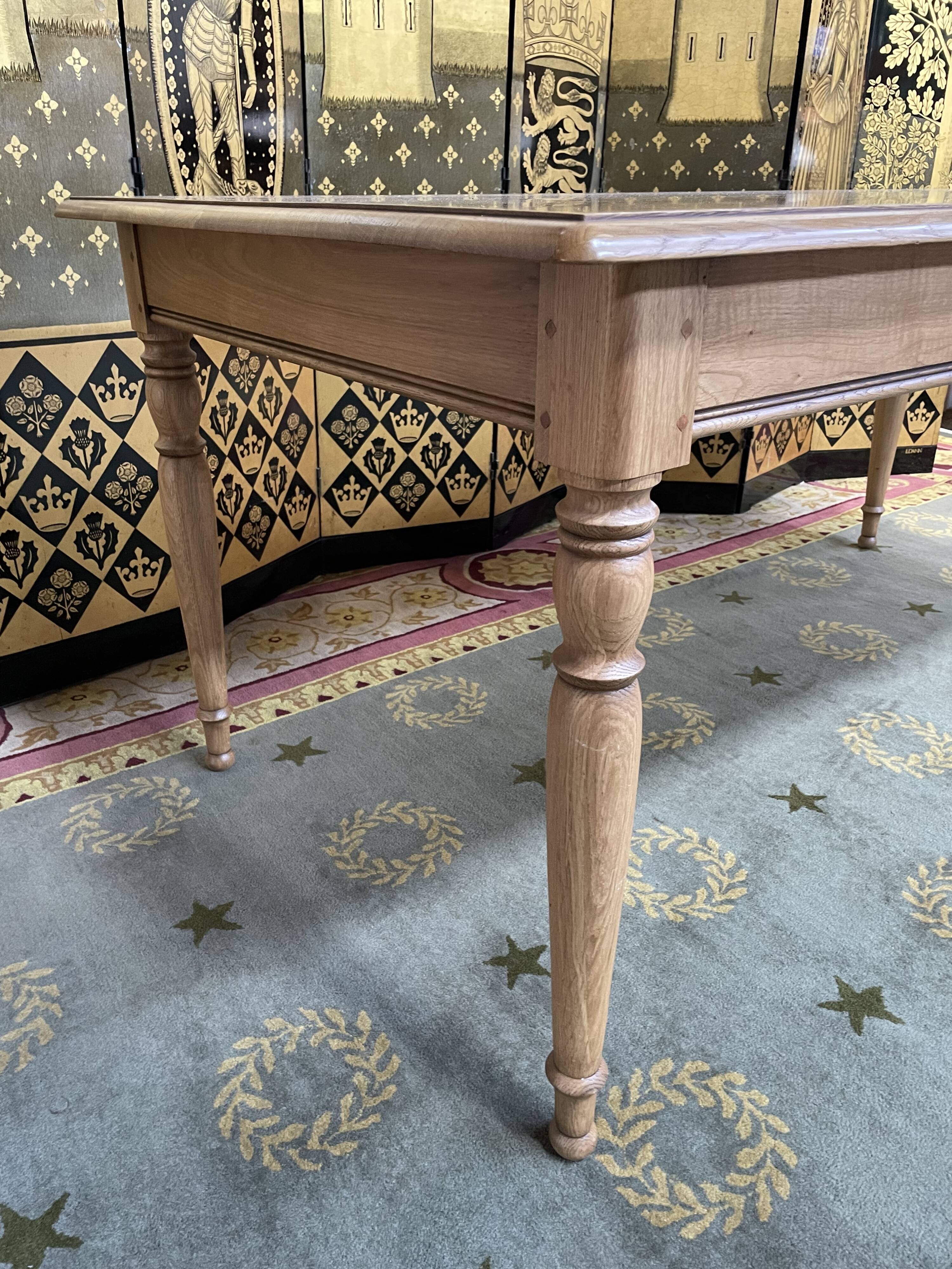 Solid oak farmhouse table Louis Philippe