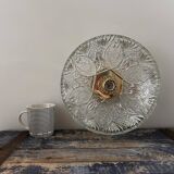 Large chiseled glass wall light