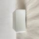 Square opaline wall and ceiling light 19 cm white glass 1960