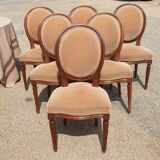6 Louis XVI medallion chairs