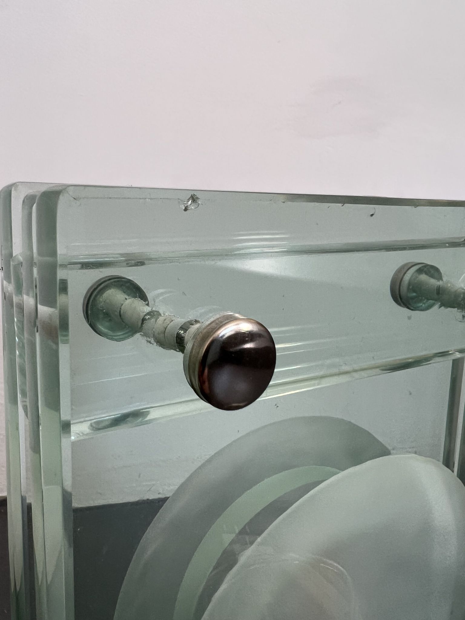 Italian Modern thick glass table lamp from 70s