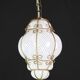 Venetian Lantern in Murano Reticello Glass, 1950s