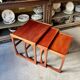 3 nesting coffee tables GPLAN model Quadrille in teak