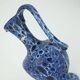 Large vintage kreutz-keramik 1960s 70s vase jug model 228 fat lava drip glaze intense blue