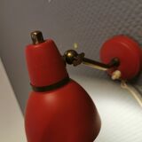 Wall lamp in orient red color, 50s