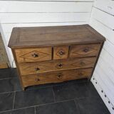 19th century solid oak chest of drawers
